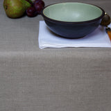 Elegant Natural Linen Tablecloth, Natural