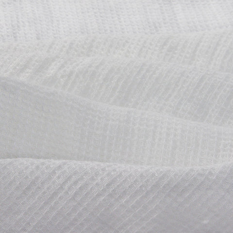 Pure Linen Waffle Bath Towel in White, Natural or Grey/Blue